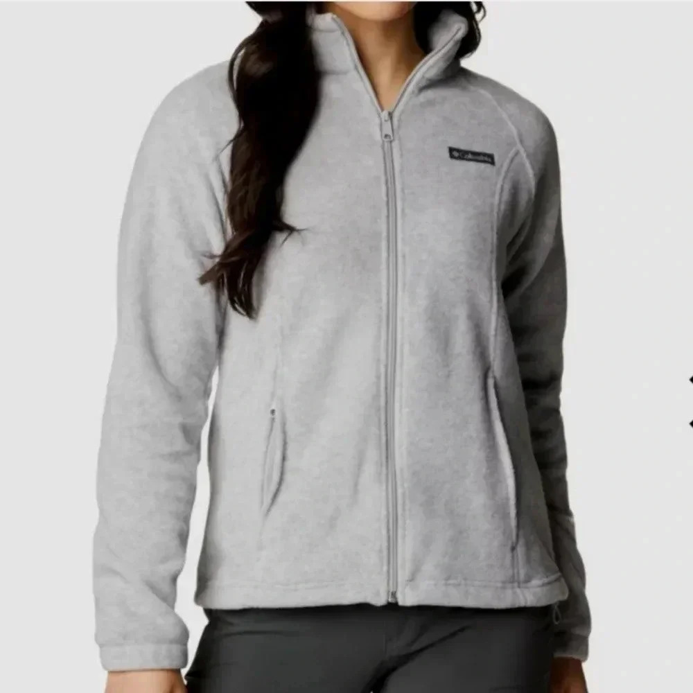 Columbia Sportswear Benton Springs Light Grey Fleece Jacket Women's size small